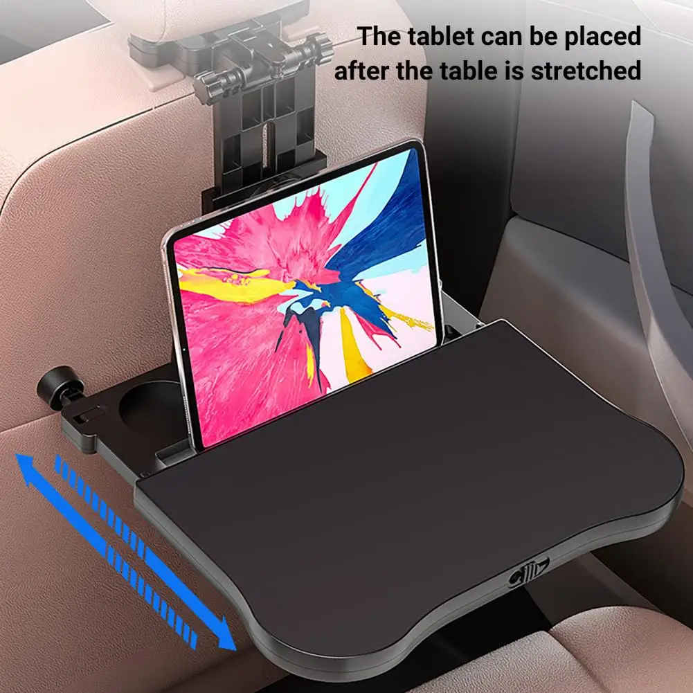 

A08 Useful Universal Practical Stable Headrest Mount Seat Back Holder Car Travel Table Board 360 Degree Rotation