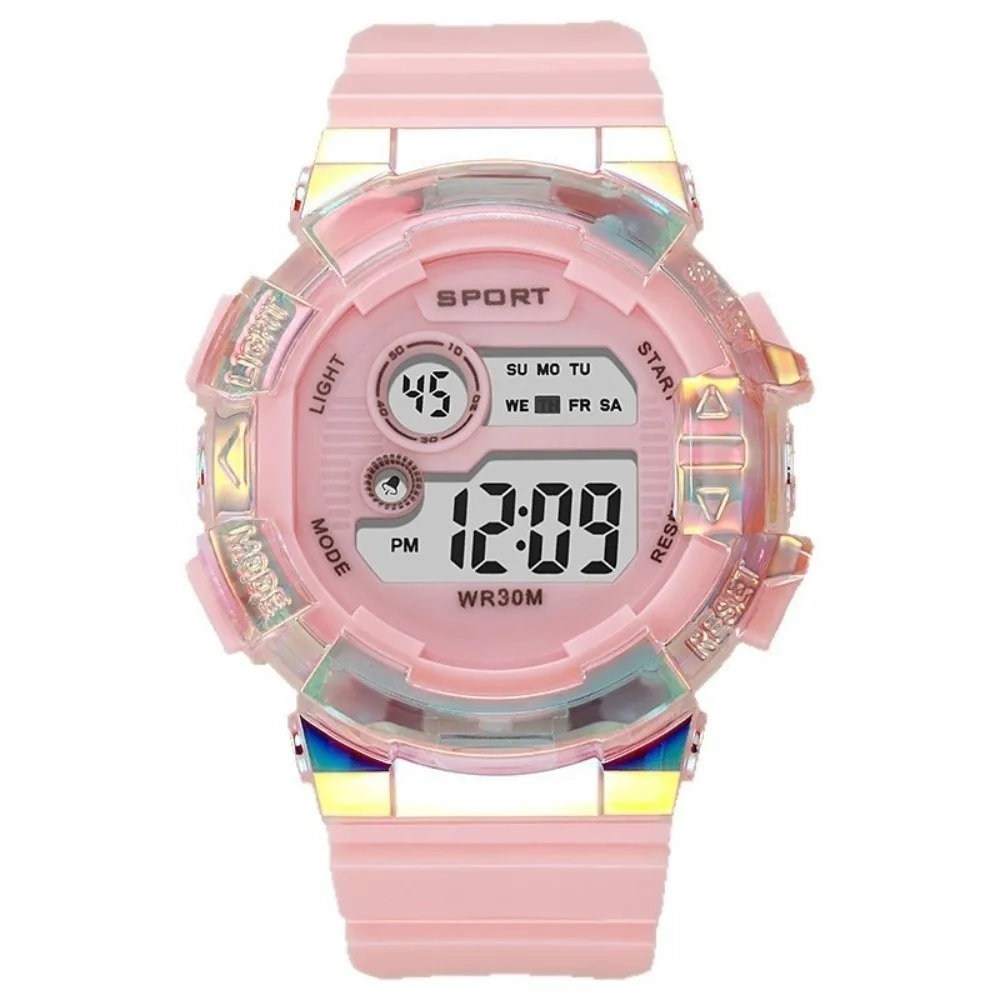 Waterproof LED Luminous Dial Kids Sports Watch with Alarm and Night Light