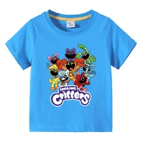 Bichiers souriants vêtements pour enfants Kawaii dessin animé drôle t-shirt garçons à manches courtes hauts à la mode 3-10 ans enfants vêtements d'été 4