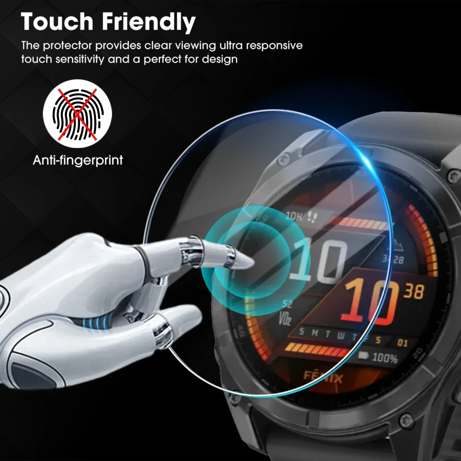 for Garmin Tactix 8 47MM 51MM Tempered Glass Smartwatch Screen Protectors HD Protective Films for Tactix8 47/51MM Accessories