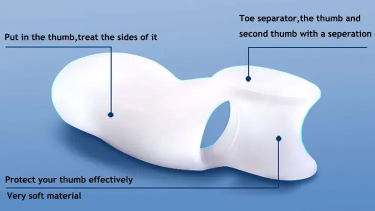 1pair Soft Silicone Gel Foot Fingers Toe Separator Alignment Bunion Pain Relief Bone Ectropion Straightener Health Care Product toe separators toe spreader finger toe separator
