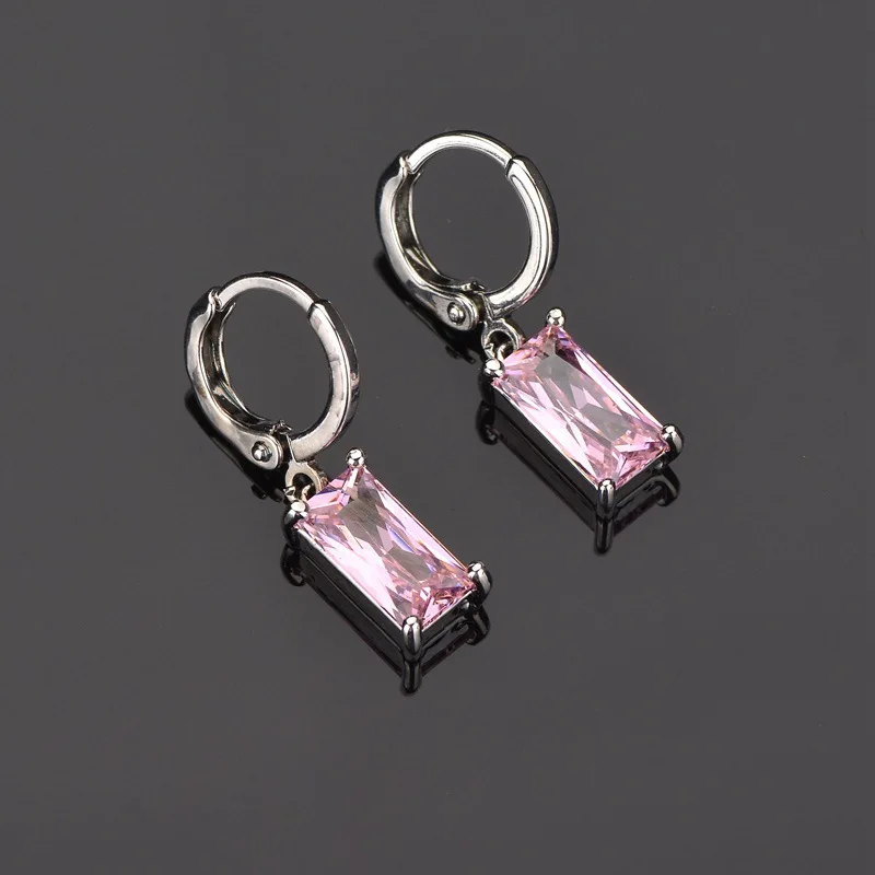 Korean Fashion Zircon Crystal Cross Women Drop Earrings for Gothic Punk Hip Hop Female Piercing Drop Earrings Party Jewelry Gift drop earrings dangle earrings crystal earrings cross earrings