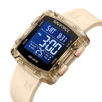 NAVIFORCE Sport Watch for Women Digital Watch Stopwatch Luminous Date Week Waterproof Women's Clock Electronic Square Wristwatch