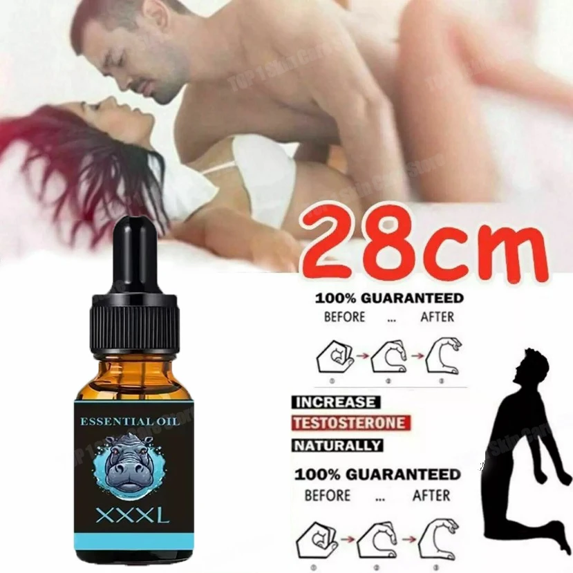 Penis Permanente Verdickung, Steigerung des XXL-Wachstums, Vergrößerungsmassage, Penis-Erektionsgleitmittel für Männer, Pflanzenextrakte, Massageöl 1