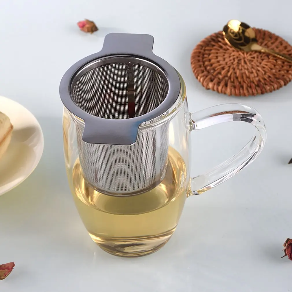 Reusable Stainless Steel Tea Leaf Infuser Loose Spice Drinking Strainer Filter 