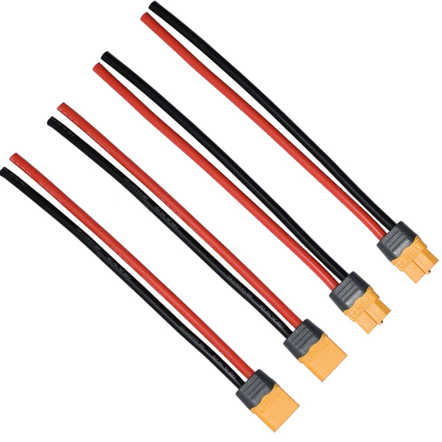 4Pcs Xt60 Dugó Hím Csatlakozó A Hüvely Házával 165 Mm 12Awg Szilikon Huzal Az Rc Lipo Akkumulátor Fpv Verseny Drónhoz - Image 3