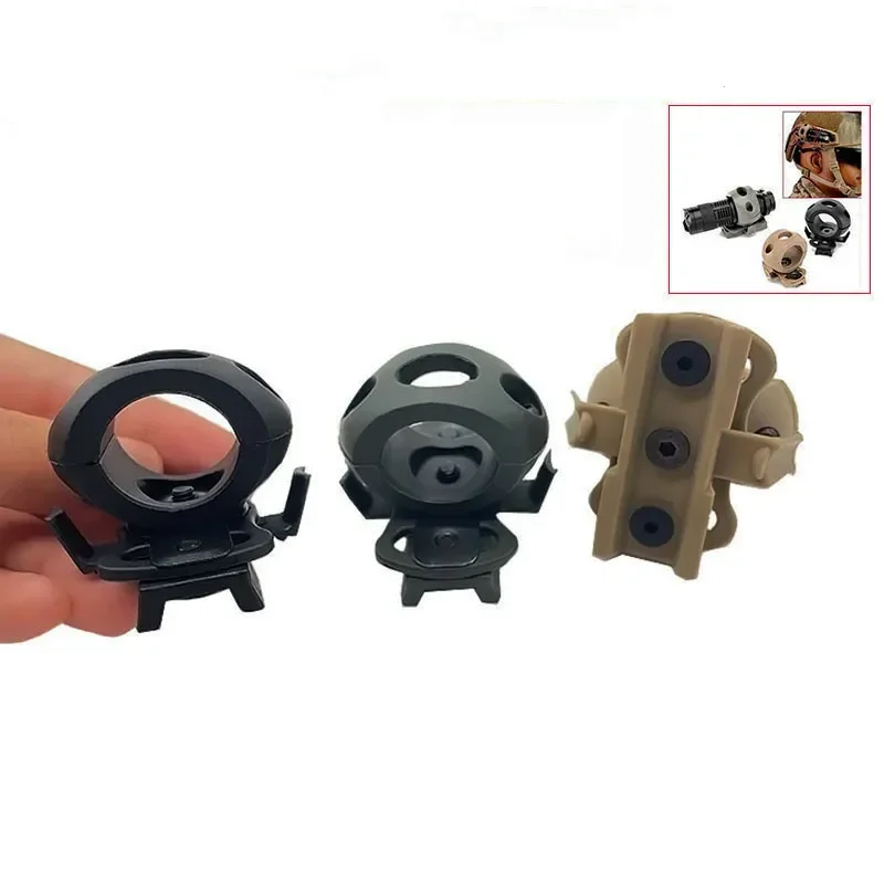 1pcs 20-24mm Helmet Special Lighting flashlight Support Tactical Helmet jig adapter outdoor sports riding rail accessories