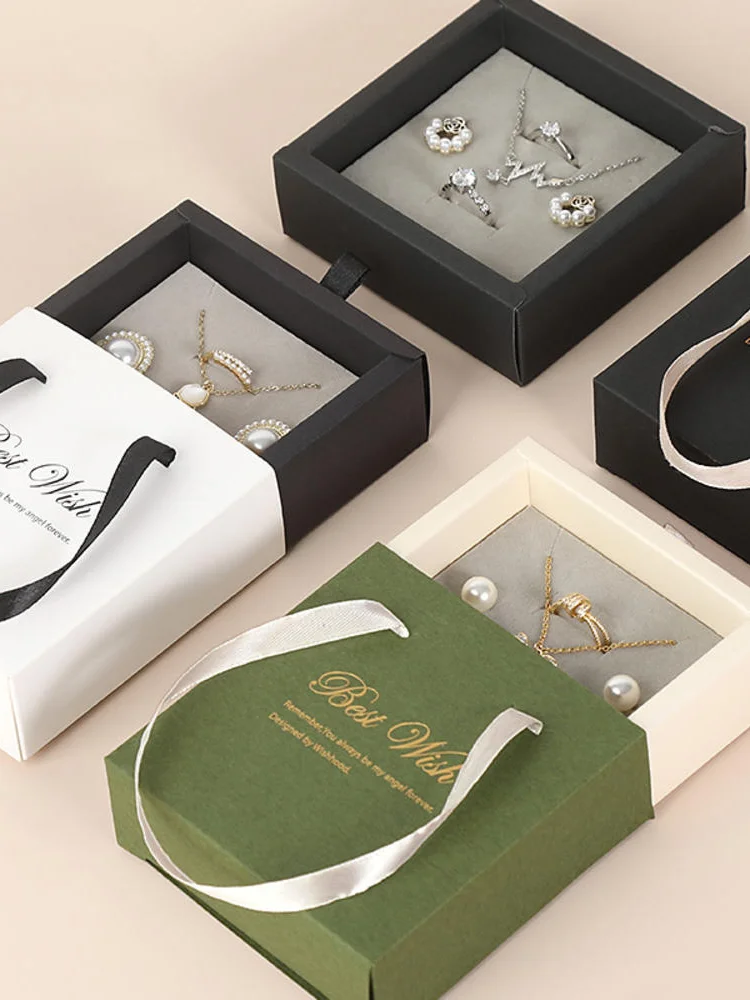 

Exquisite And Minimalist Jewelry Box Display Box Necklace Box Earring Box Gift Packaging Box Household Jewelry Storage Box