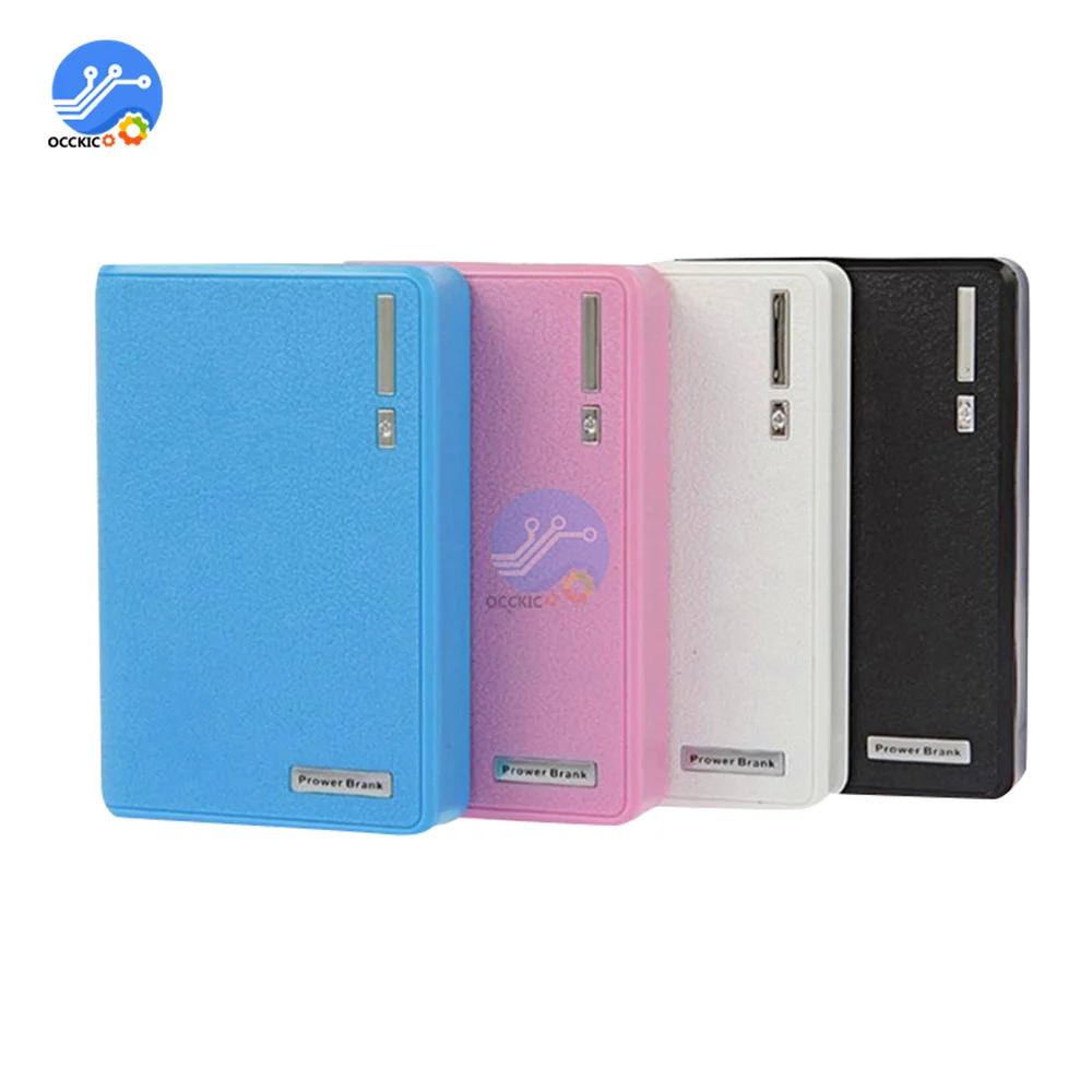 Scatola Di Immagazzinaggio Della Carica Della Batteria 4X6X18650 5V 2A Custodia Doppia Usb Fai Da Te Per Interfaccia Micro Usb Android Per Smartphone