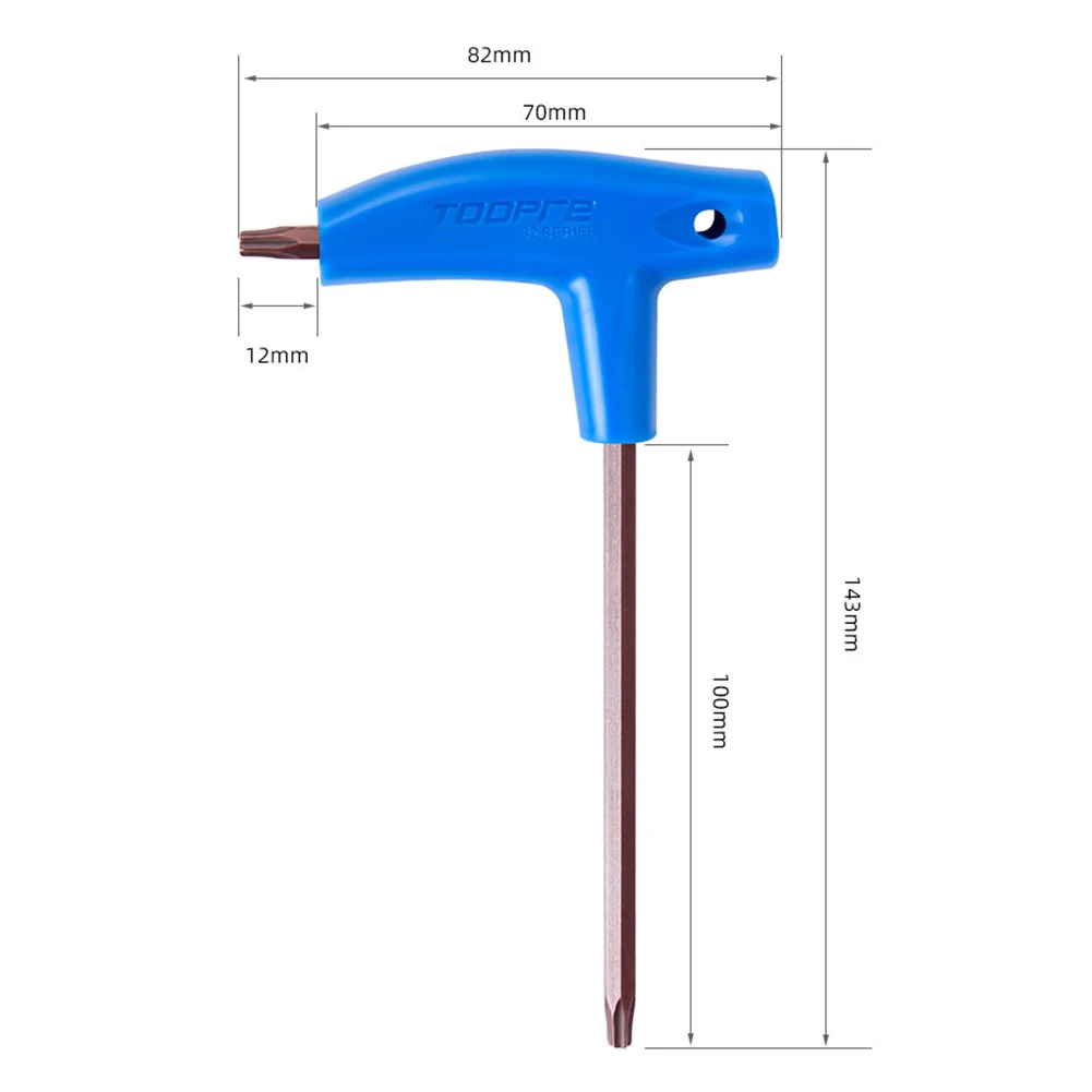 Toopre T25 자전거 Torx 렌치 사이클링 액세서리, 산악 자전거 스패너 S2 합금강 디스크 브레이크 렌치, Mtb용 미끄럼 방지