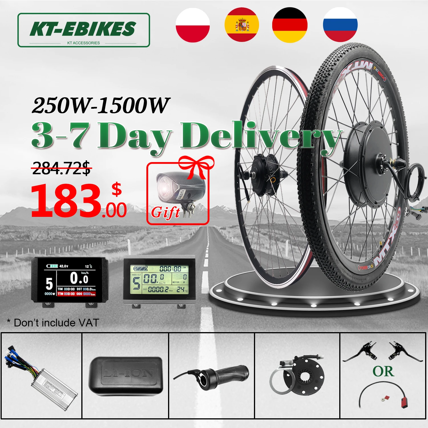 Bicicletas Eléctricas NIGORIY Kit De Bicicleta Elu00e9ctrica, 36V