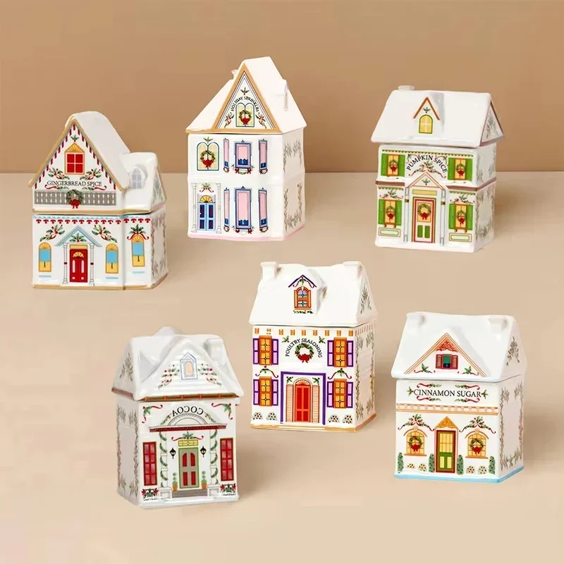 set van geïsoleerde peperkoek huizen en kerken. peperkoek kerstkoekjes