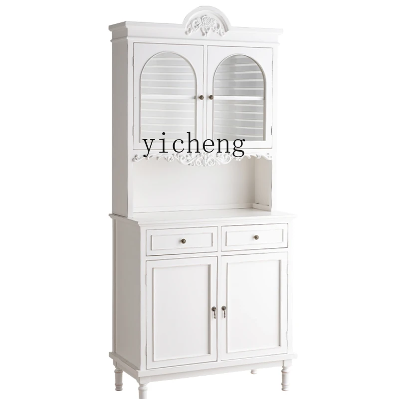 

Высокий шкаф Yy, белый шкаф-сервант с винным шкафом в стиле ретро, доступный роскошный шкафчик на стену