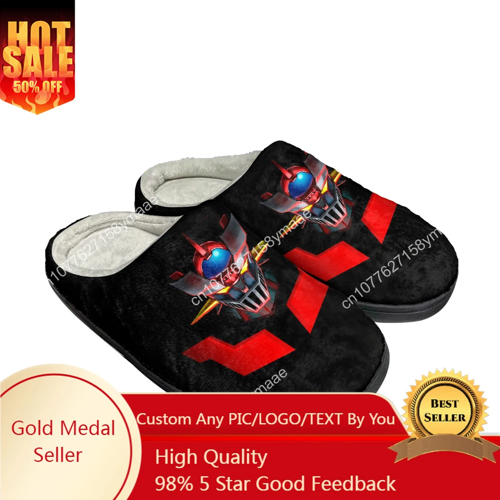 

Cartoon Mazinger Z Fashion Cotton Custom Slippers Mens Womens Sandals Plush Casual Keep Warm Shoes Thermal Comfortable Slipper