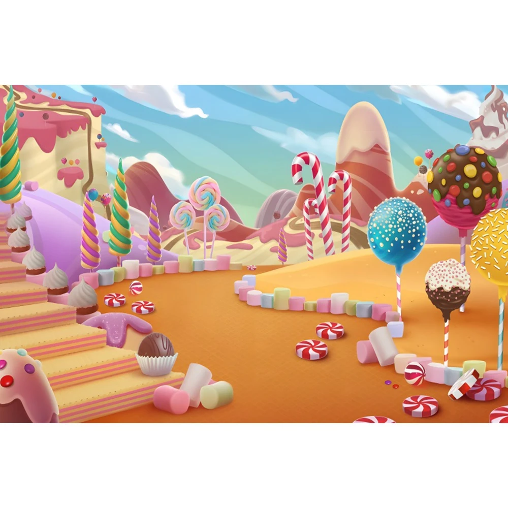 Sfondo Compleanno Cartoon Arancione E Blu, 150x100cm In Poliestere, Con Palloncini E Regali – Per Foto Booth E Decorazioni Festa Di Ragazzi E Ragazze