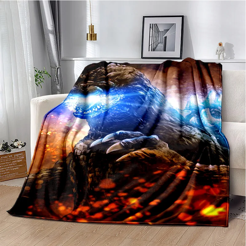 Decorative Monster King G-Godzilla Flannel Printed Blanket Giant Beast MUTO Gift Sofa Throw Blanket Soft and Cozy 3