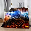 Decorative Monster King G-Godzilla Flannel Printed Blanket Giant Beast MUTO Gift Sofa Throw Blanket Soft and Cozy 3