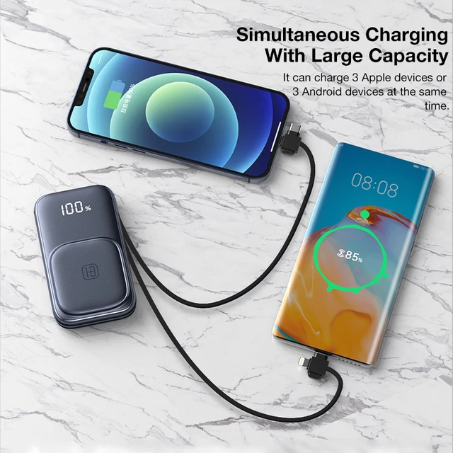 휴대성과 강력한 충전 기능을 갖춘 Genai 충전용 무선 20000 mAh 파워 뱅크