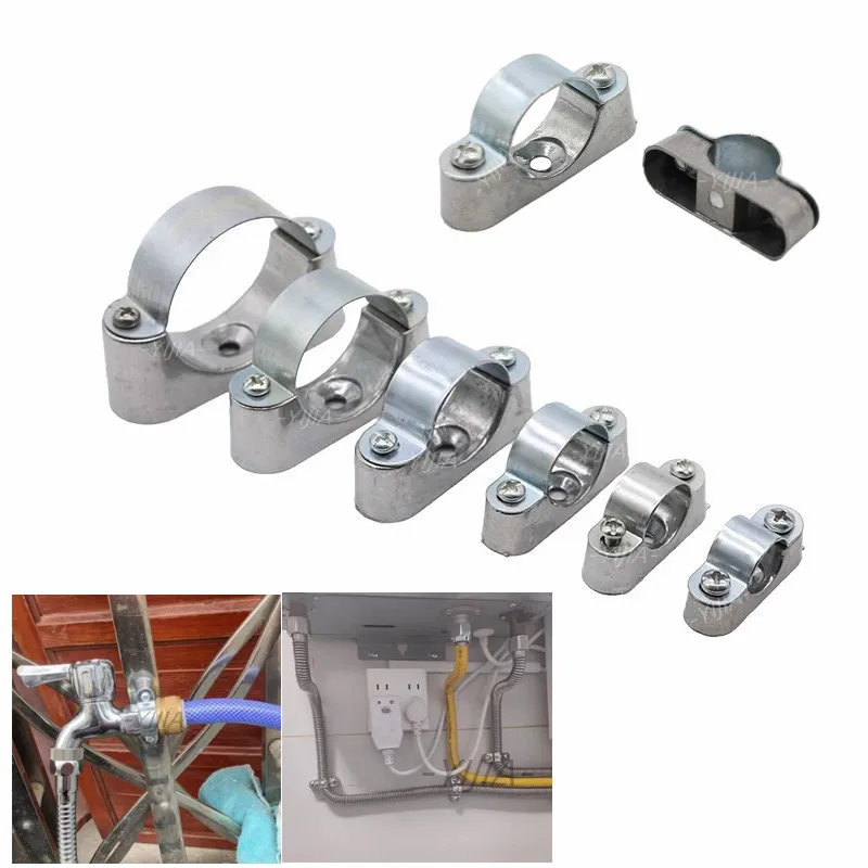 Saddle Cartão Tubo Braçadeira com Parafuso Liga de Alumínio Código Off-wall Round Pipe Bracket Grampo Fixo Hardware Fastener 16 Milímetros32 Milímetros Pcs
