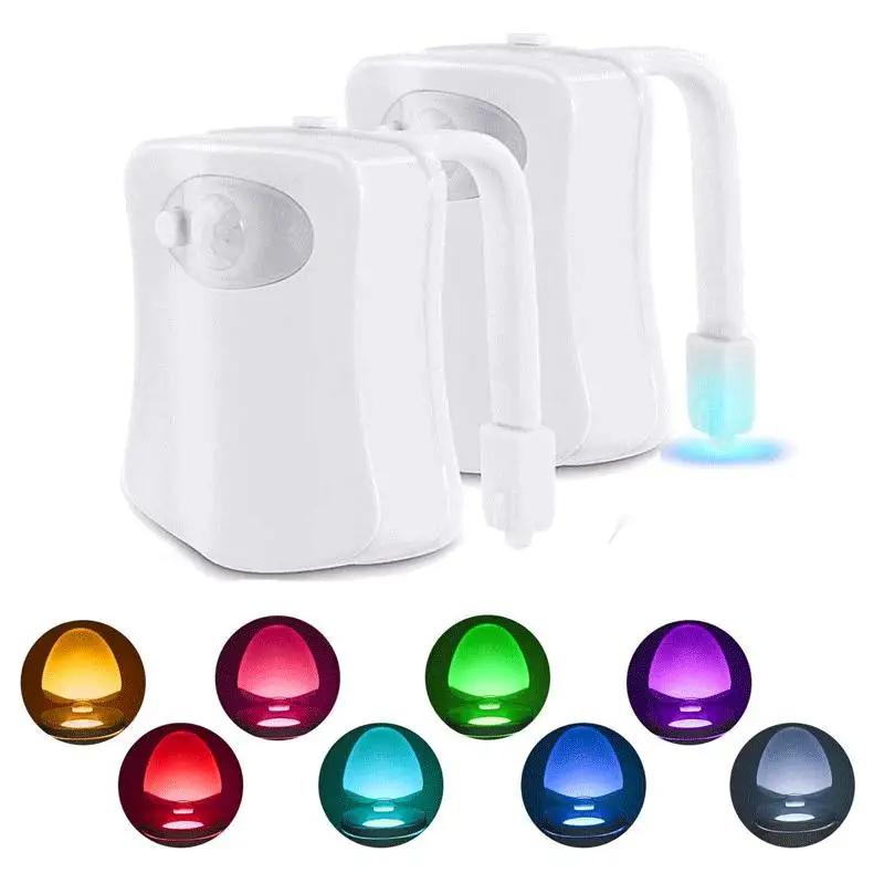 

ZK50 LED 8-Color 16-Color Toilet Sensor Light Hanging Body Toilet Sensor Toilet Lid Light 3 AAA Batteries (Battery Not Included)