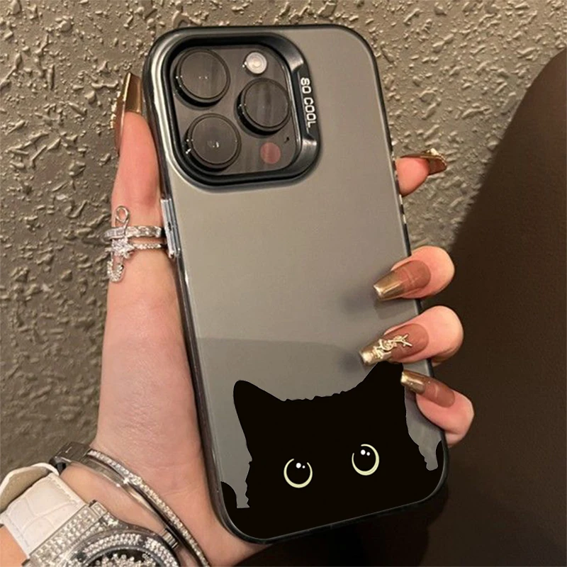 Adorable Black Cat Phone Case Cover