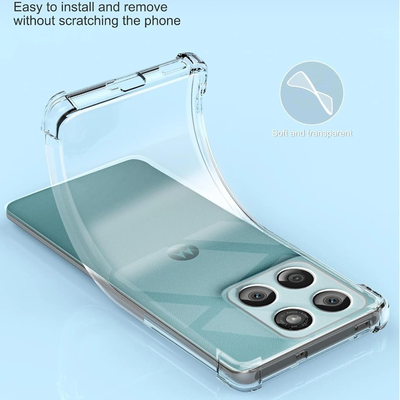 Shockproof Transparent TPU Protective Case