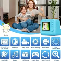 Appareil photo numérique à impression instantanée pour enfants, étiquette couleur, appareil photo à impression thermique pour enfants de 3 à 12 ans, meilleurs cadeaux de fête d'anniversaire 6