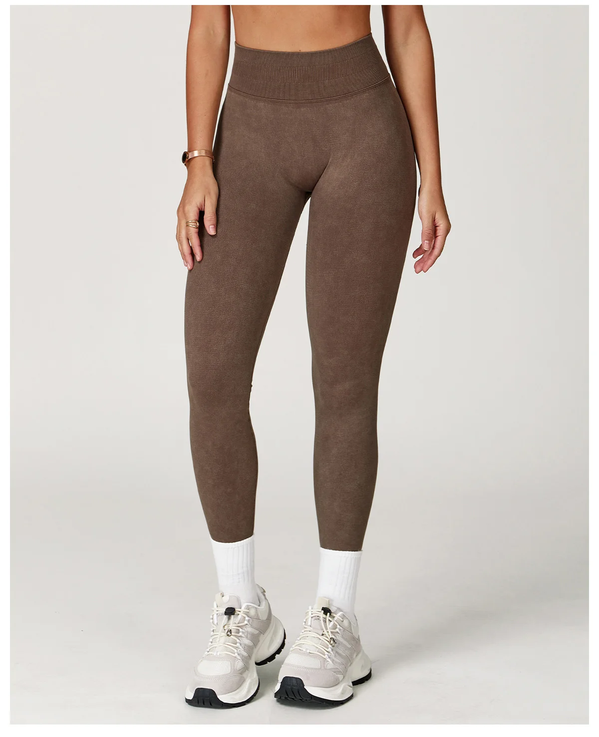 High Waist Ribbed Yoga Pants - Seamless Scrunch Bum Leggings for Women Fitness