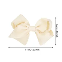 Solid Sweet Baby Hair Bows Clips Princess Girls Candy Color Flower Edge Hairpins Kids Hairgrips 11cm Big Dance Party Headwear 2