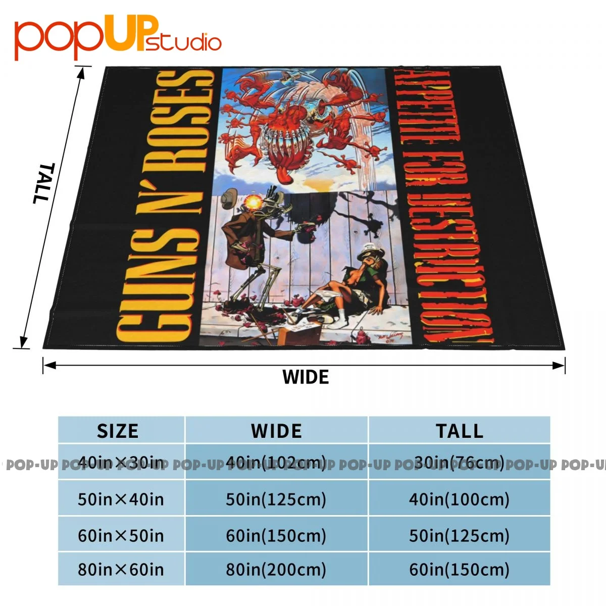 Guns N Roses Appetite For Destruction Blanket Autumn Sofa Bed High-Grade Bedding Supply Sofa Decorative 6