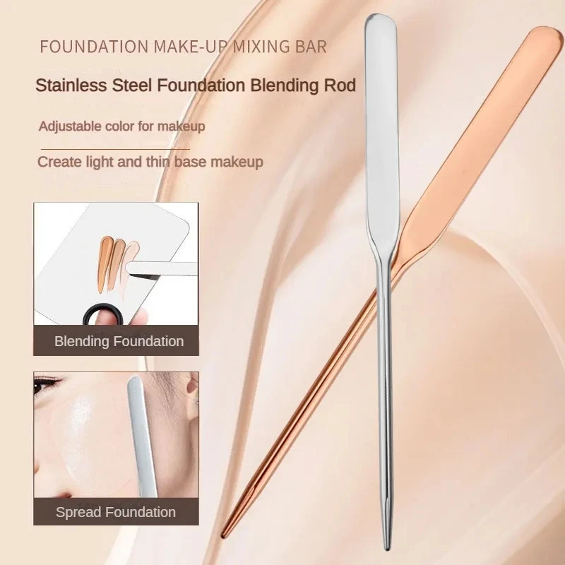 Spatula and Stainless Steel Mixing Palette 1/2/3Pcs Nail Art And Cosmetic Mixing Tool for Foundation Makeup Artist Tools
