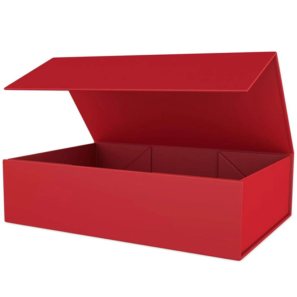 1/5 adet Hediye Kutusu - 10.5 X 7.2X3 İnç Manyetik Kapaklı Büyük Siyah Hediye Kutusu - Zarf, Şerit, Rendelenmiş Kağıt Dolgusu İçerir