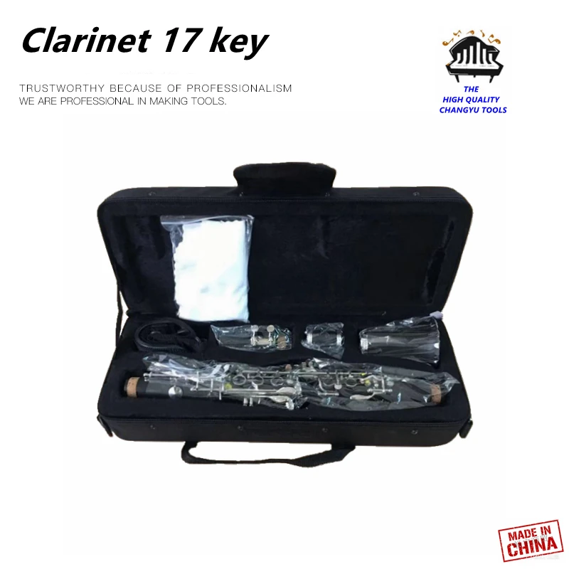 17 key Clarinet Sopranino Bakelite Clarinet Eb Keys silvering Student Grade Beginner Level klarnet clarinete beginner
