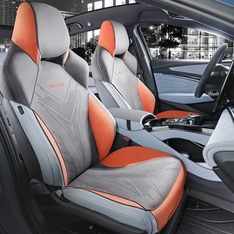 맞춤형 자동차 액세서리 스웨이드 안장 시트 쿠션 패드 BYD Seal DMI EV용 하프 커버드