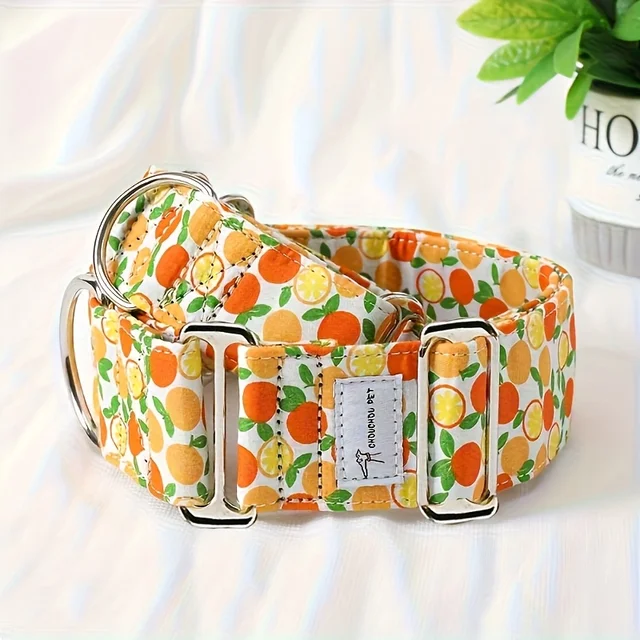 Martinagle Wide Adjustable Dog Collar, Soft Patterned Anti-Pull Collar for Medium-Sized Dogs, Polyester Fiber, Suitable for Most Pets 5