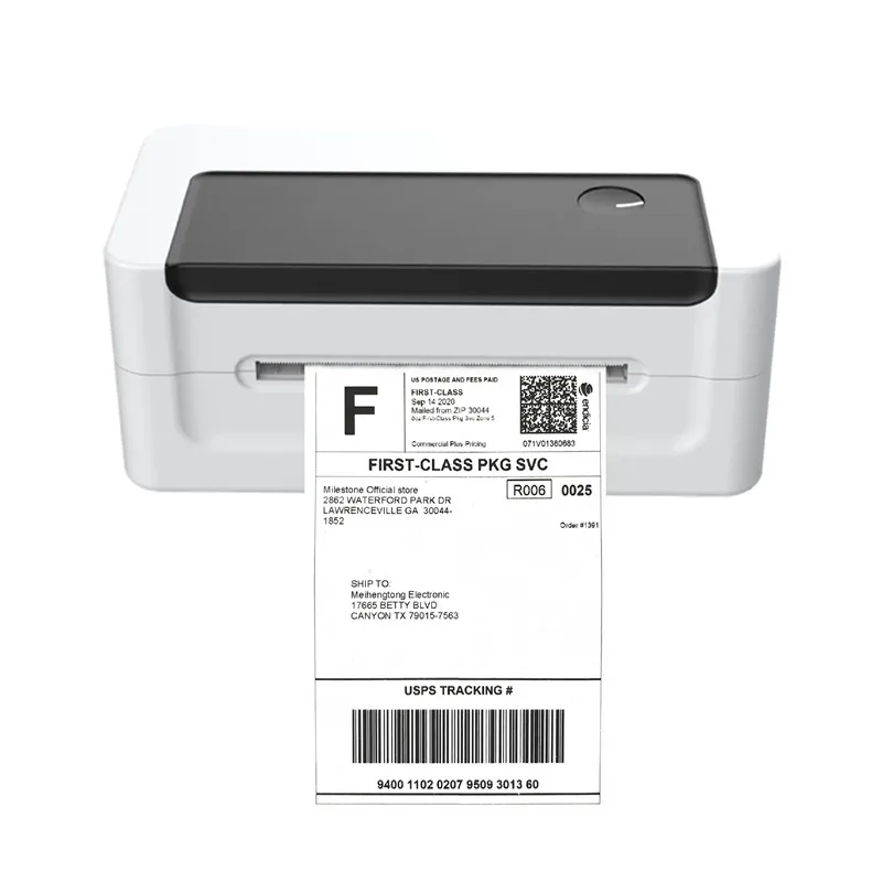 4x6 "Shipping Label Product Barcode QR Code Sticker Width 40-120mm USB Bluetooth 4" Printer Suitable For Window Mac OS