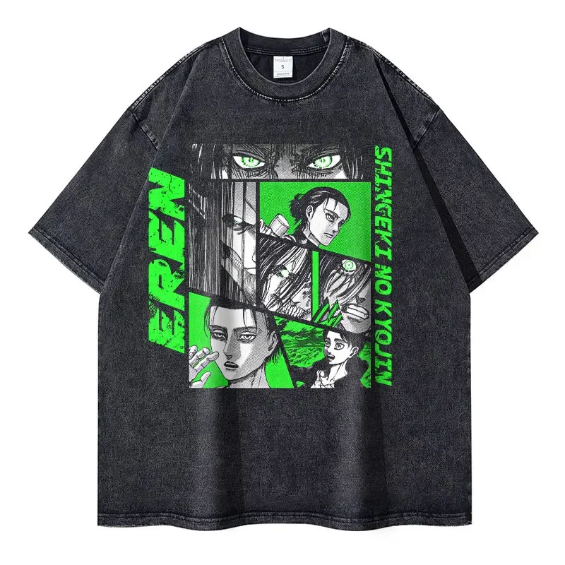 Acid Wash Dark Jungle Acid Wash Oversize Tişört - Flaw Wear