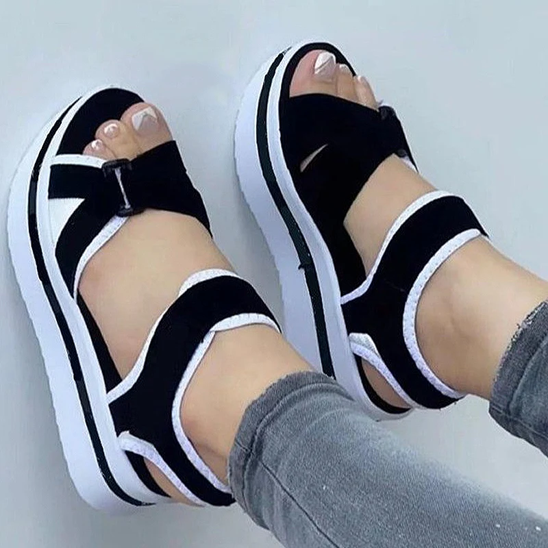 Kasut Wedges Perempuan Sandal Wanita, Women's Fashion, Footwear, Wedges on  Carousell