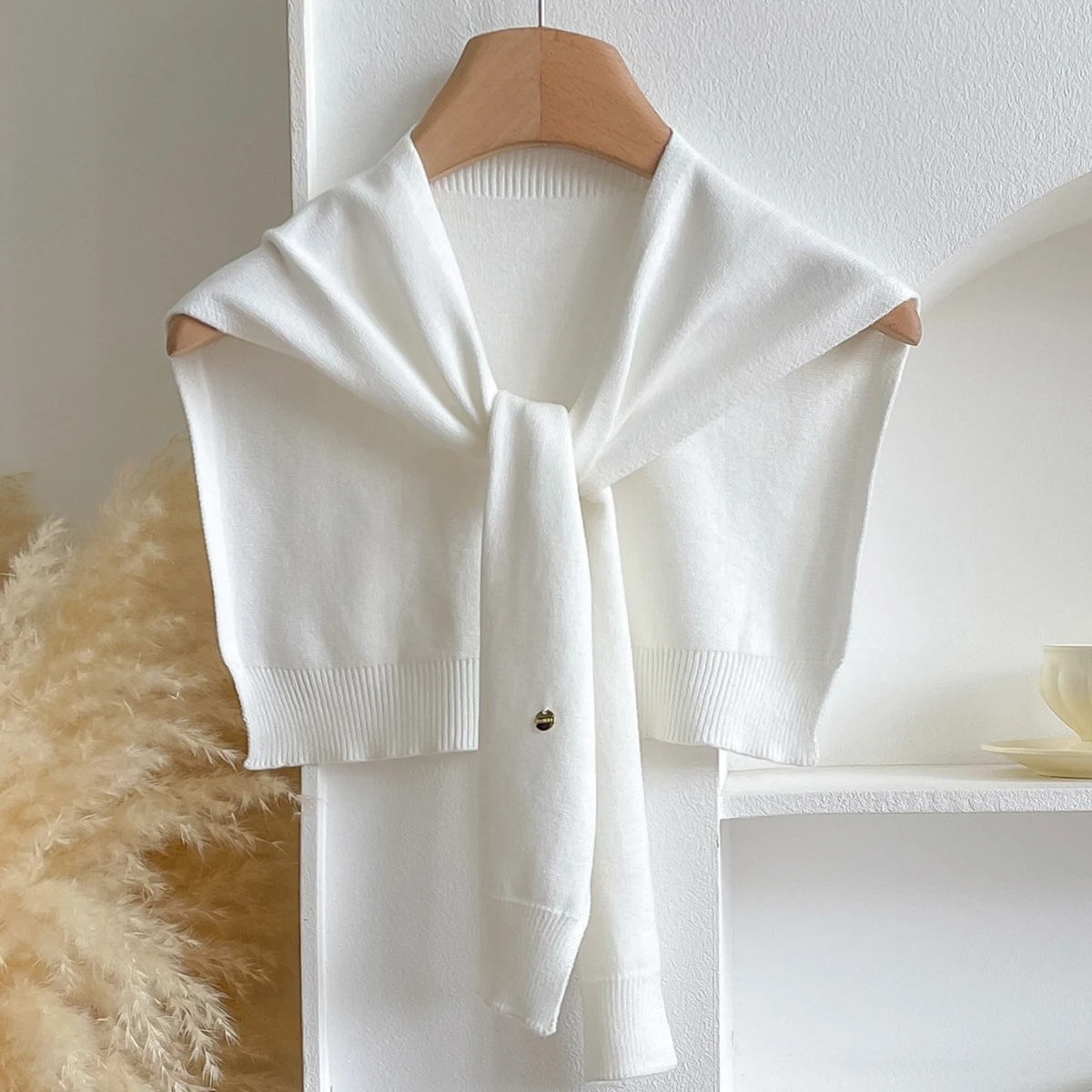 Women Latest Design Korean Style Knitted Shawl Summer Solid Sunscreen Pashmina Scarves Lady Wraps Bandana Spring Girl Soft Scarf