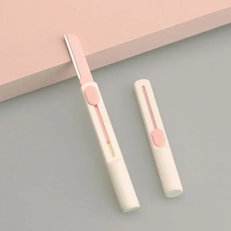 1/2pcs New Retractable Eyebrow Razor Safe Blade Anti-Scratch Face Shaver Eyebrow Trimmer Portable Women Eyebrows Shaping Tools 4