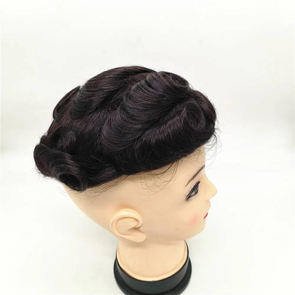 Synthetic hair pieces with short hair for men synthetic hair pieces
