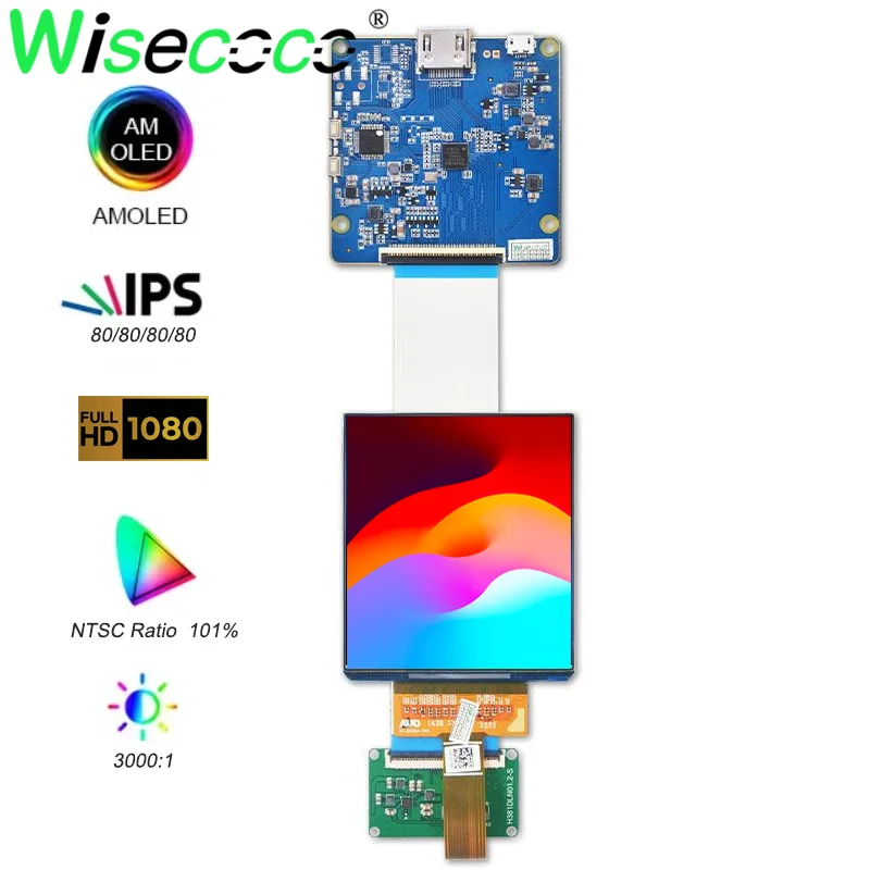 Wisecoco-tela Amoled para Raspberry pi Placa Controladora 3.5 1080×1200 Fhd Ips 8:9 Oled 90hz Mipi 39 Pinos