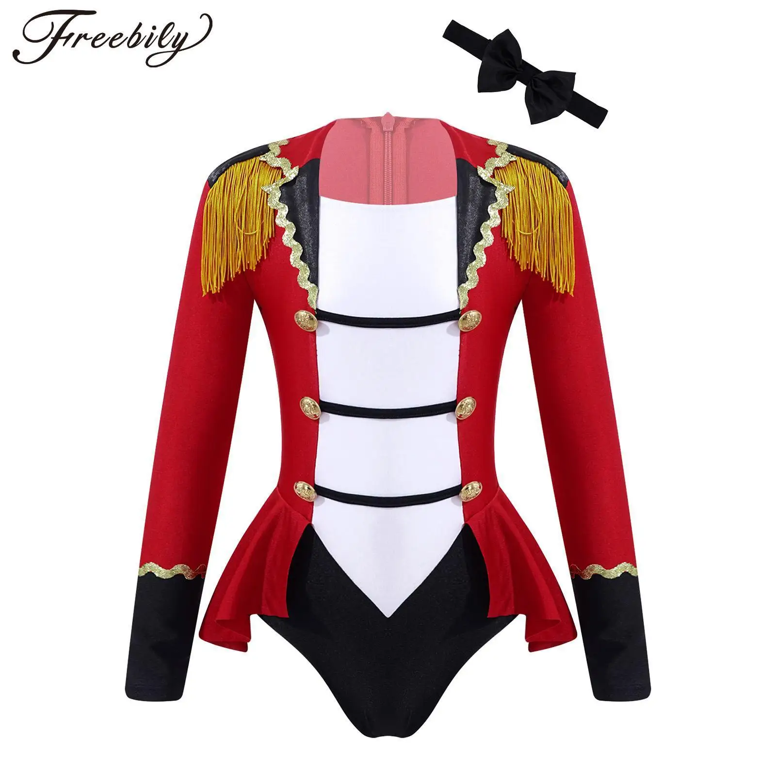 Kids Circus Ringmaster Costume Ragazze Halloween Cosplay Party Fancy Dress Up Nappa Body Tuta Tuta Vestiti Di Carnevale