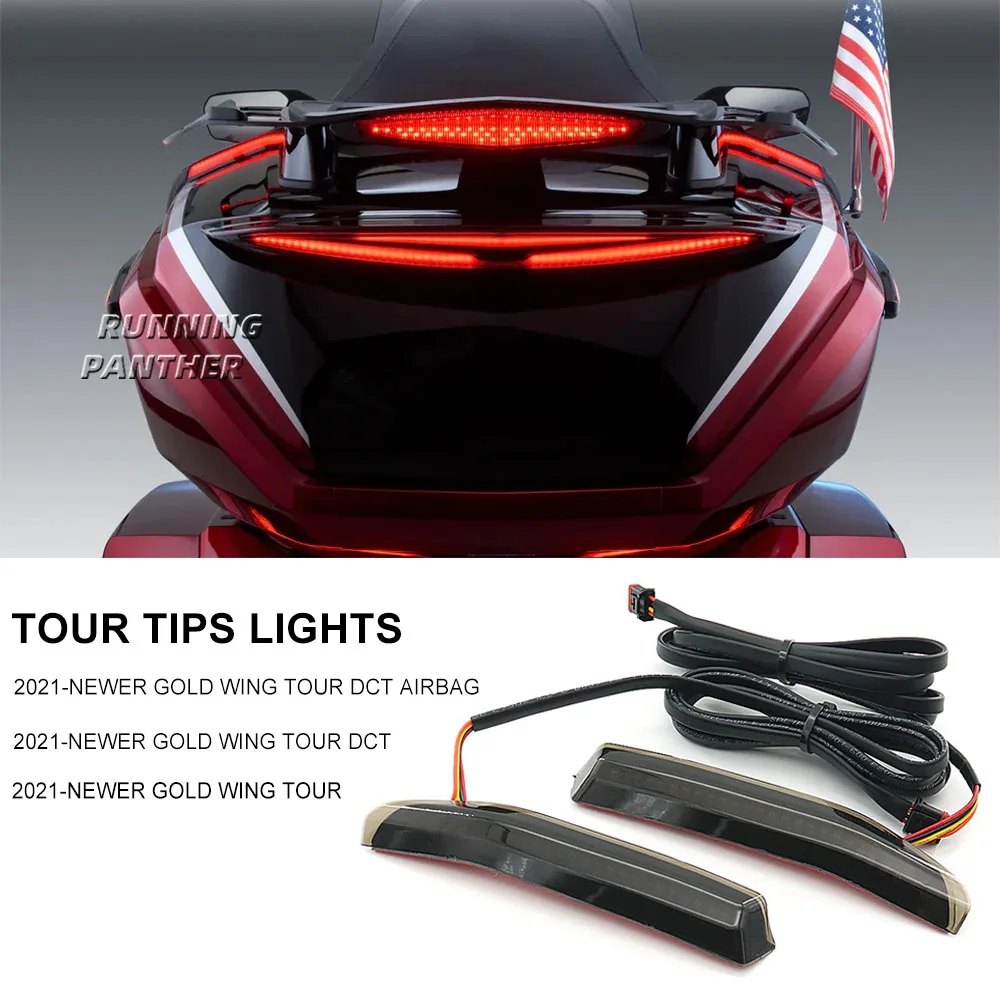 

Motorcycle New Top Box Luggage Travel Reminder Side LED Decorative Light Honda Jinyi GL1800 Travel DCT Safety Airbag 2021-2023