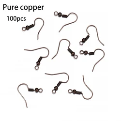Hypoallergenic Earring Hook Kit with Multi-Color Ear Wires and Accessories (Pure copper 100pcs)