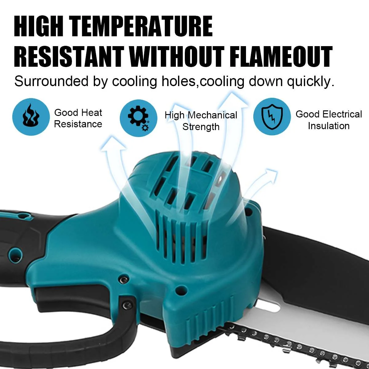 Gisam 8 Inch Electric Chain Saw Brushless Motor Battery ChainSaw Rechargeable Pruning Saw WoodWorking Power Tool for Makita 18V 5