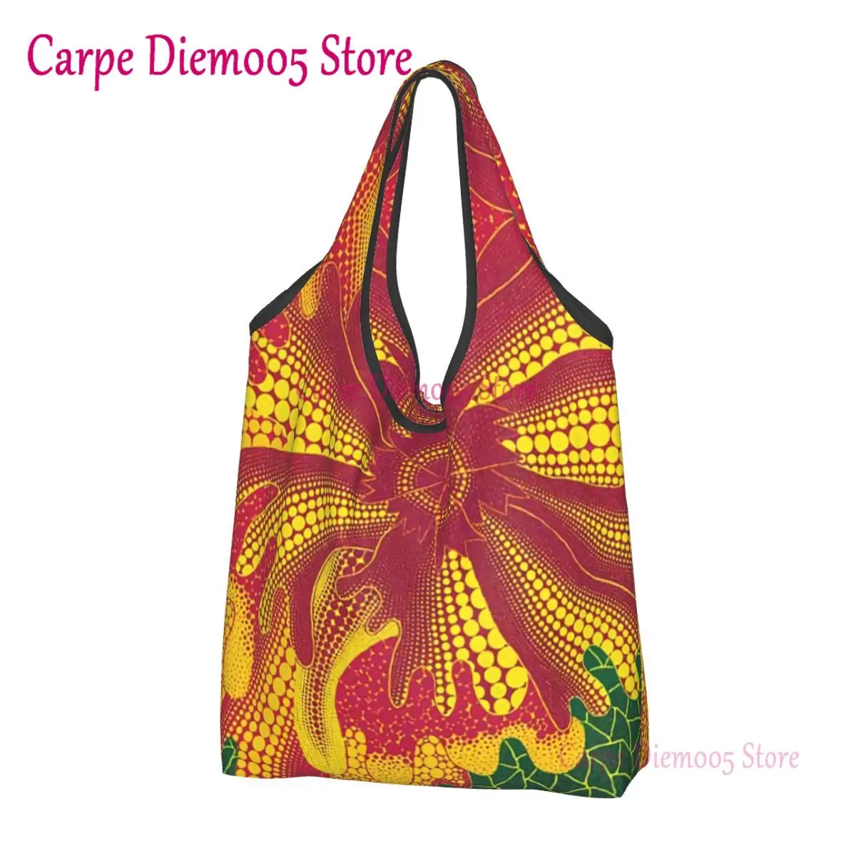 

Yayoi Kusama Grocery Tote Shopping Bag Women Cute Aesthetic Shoulder Shopper Bags Big Capacity Handbag