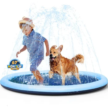 Bambini Cane antiscivolo Splash Pad Spessore Sprinkler Piscina Estate Giochi d'acqua all'aperto Divertimento Cortile Fontana Tappetino da gioco per bambini Regalo 1