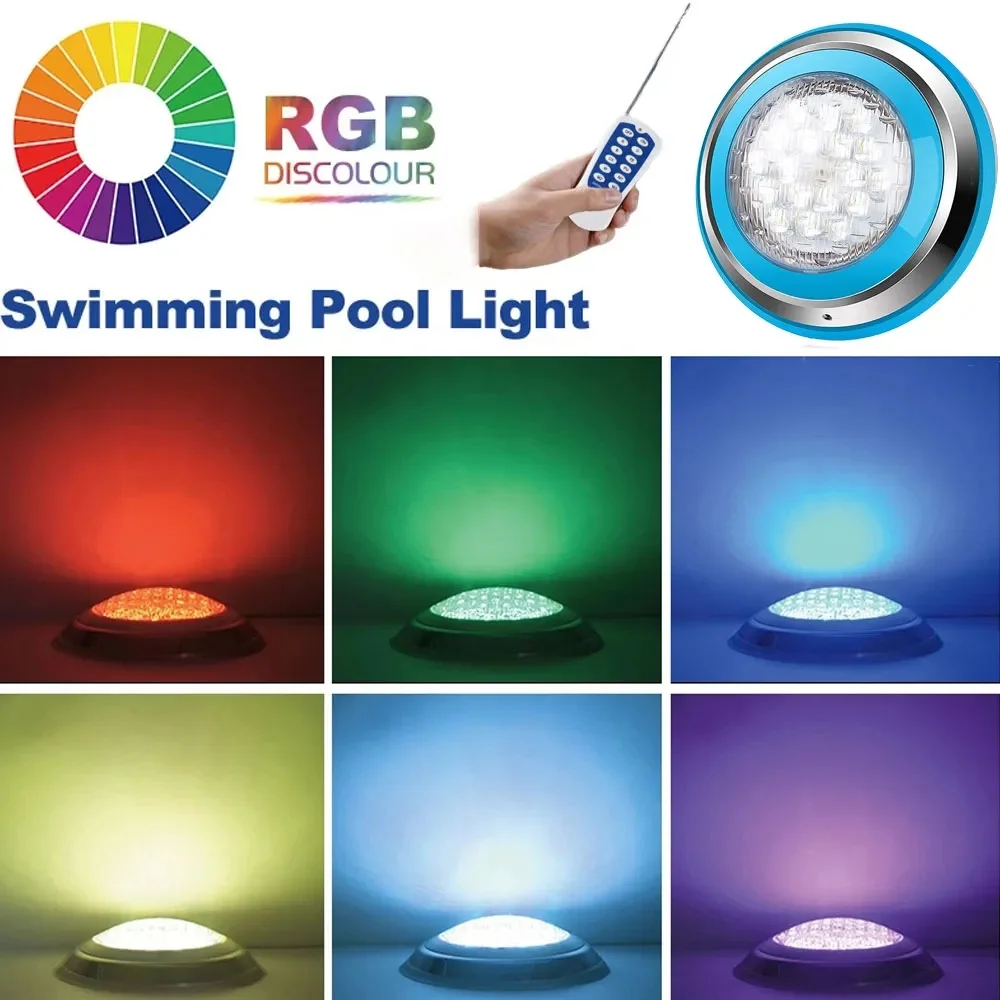 18W RGB LED 수영장 조명 IP68 방수 AC/DC12V 6W 9W 12W 야외 RGB 수중 조명 연못 LED 수영장 조명 스포트라이트