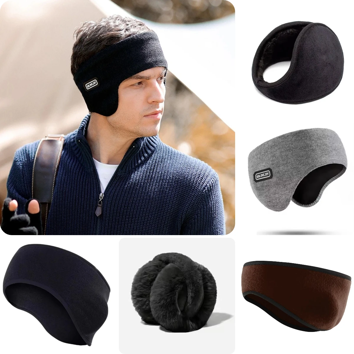Warm Earmuffs Winter Headband For Men Running Skiing Outdoor Sports Cycling Cold proof